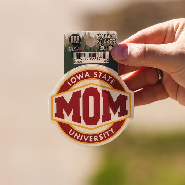 Iowa State University Mom Rugged Sticker 3-5-inch